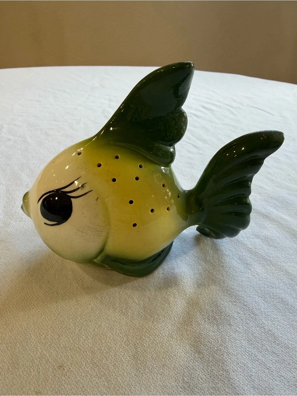 VTG MCM Ceramic Anthropomorphic Fish Appetizer/Toothpick Holder